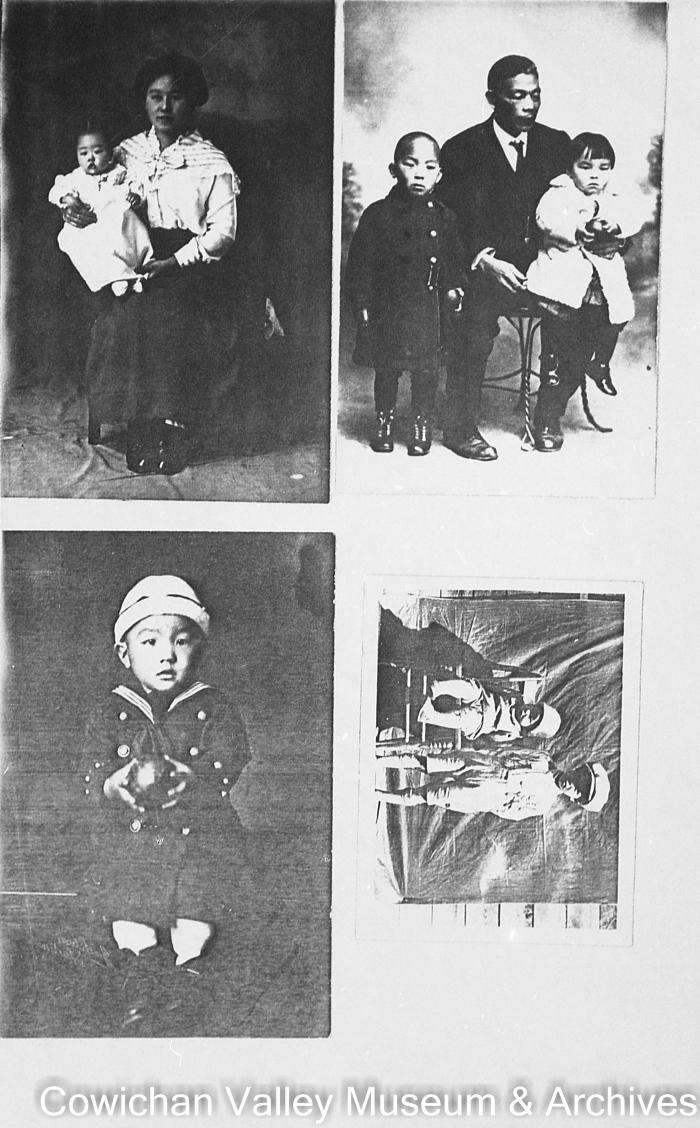 [Four portraits. An unidentified mother and her unidentified child. An unidentified father and two unidentified children. A portrait of an unidentified boy. Two unidentified children]