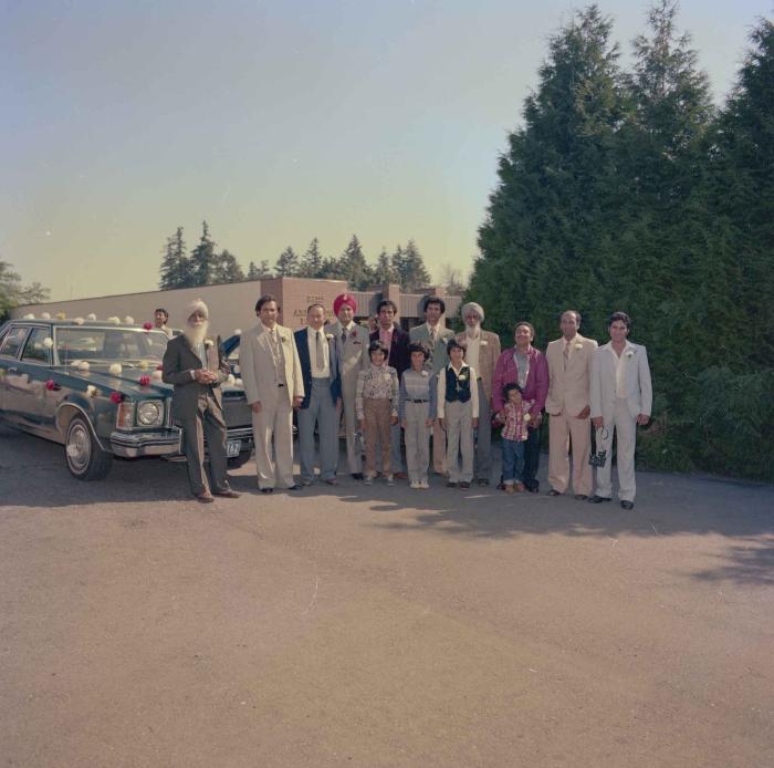 [Group photo of the wedding guests of Ranjit Guron]