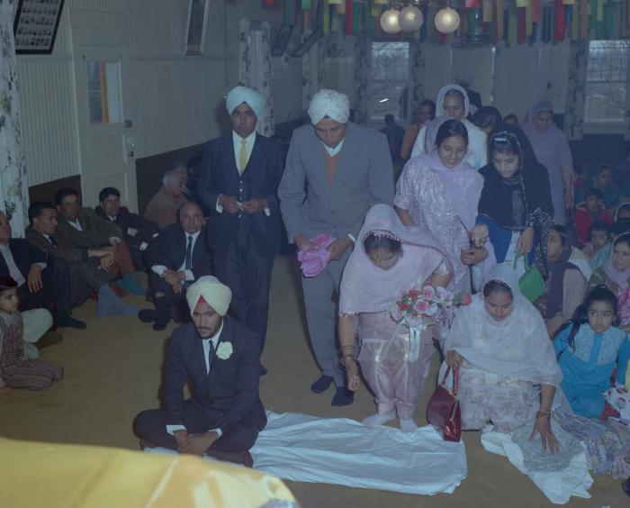 [Photo of Gurder Singh with an unidentified bride]