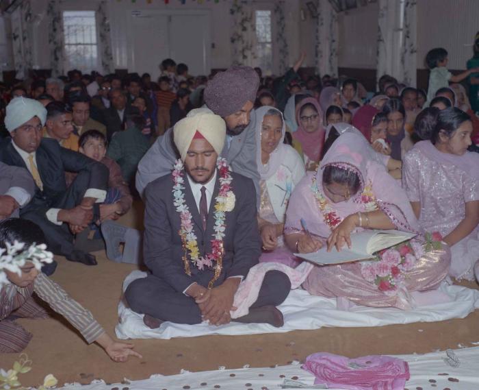 [Photo of Gurder Singh with an unidentified bride]