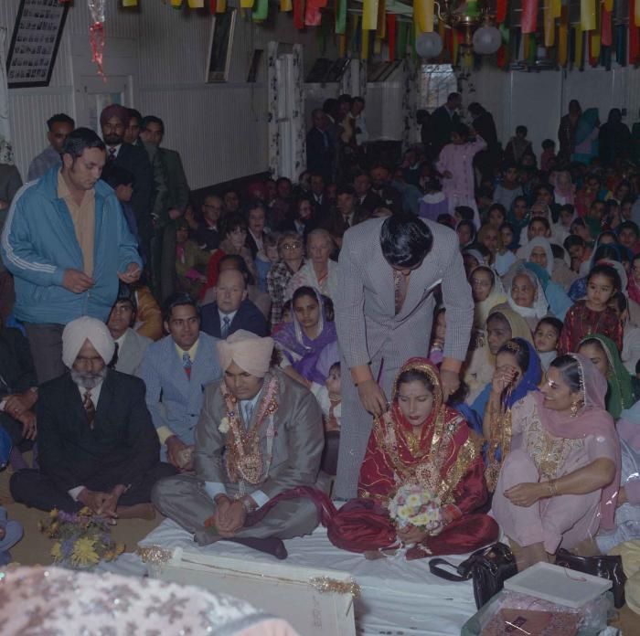 [Photo of Jagiar Singh Kingra with an unidentified bride]