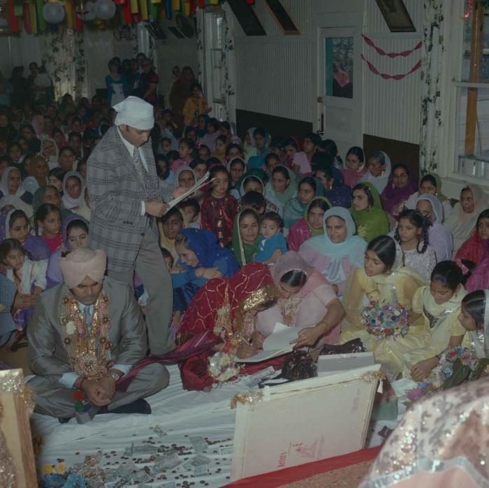 [Photo of Jagiar Singh Kingra with an unidentified bride]