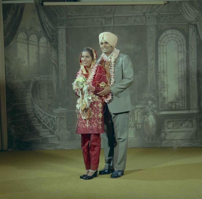 [Photo of Jagiar Singh Kingra with an unidentified bride]