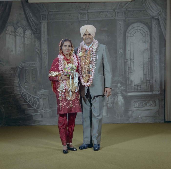 [Photo of Jagiar Singh Kingra with an unidentified bride]
