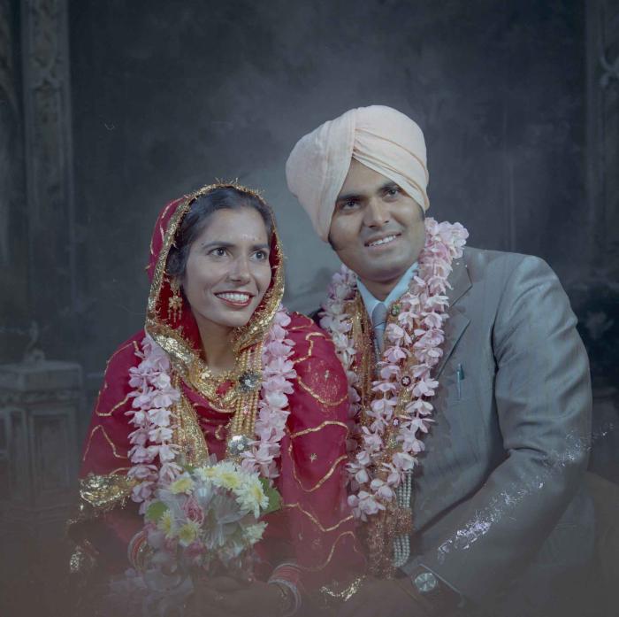 [Photo of Jagiar Singh Kingra with an unidentified bride]