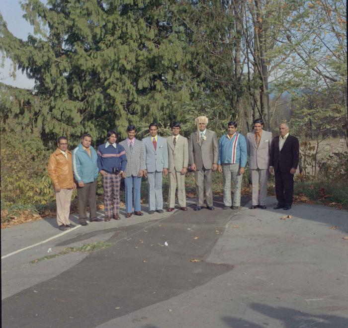 [Group photo of Jagiar Singh and unidentified men]