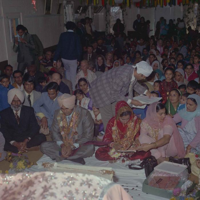 [Photo of Jagiar Singh Kingra with an unidentified bride]