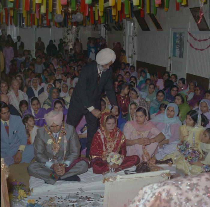 [Photo of Jagiar Singh Kingra with an unidentified bride]
