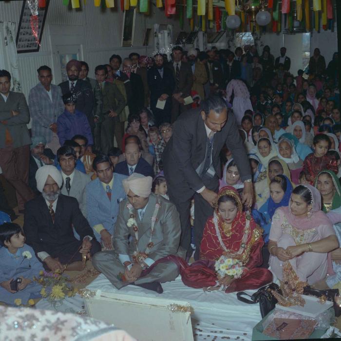 [Photo of Jagiar Singh Kingra with an unidentified bride]