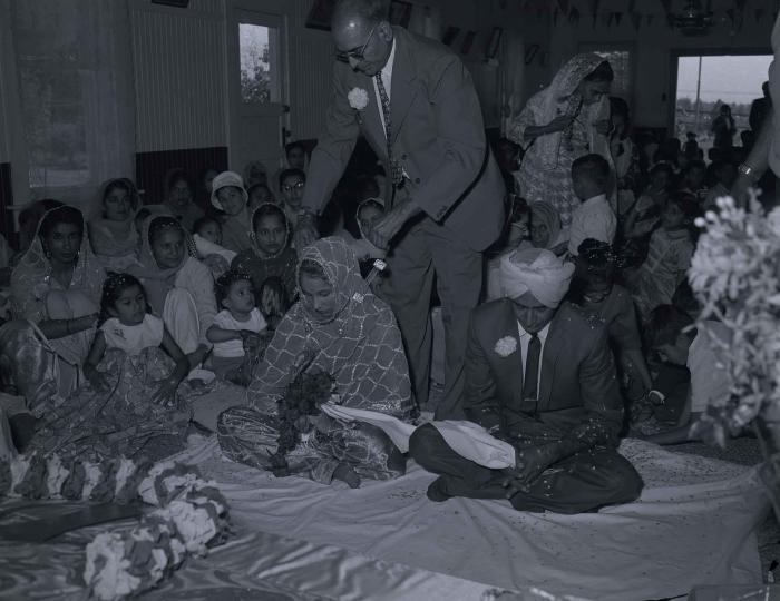 [Photo of Kahar Singh with an unidentified bride]