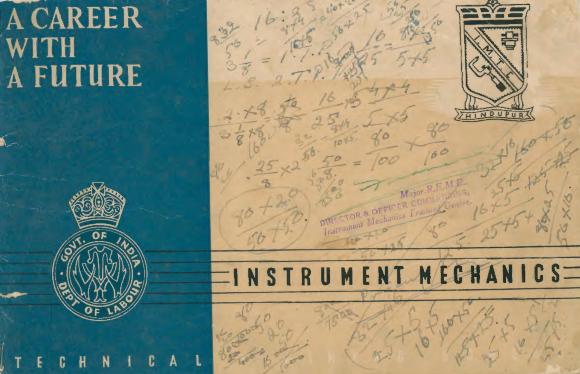 [Brochure for the instrument mechanics' training centre]
