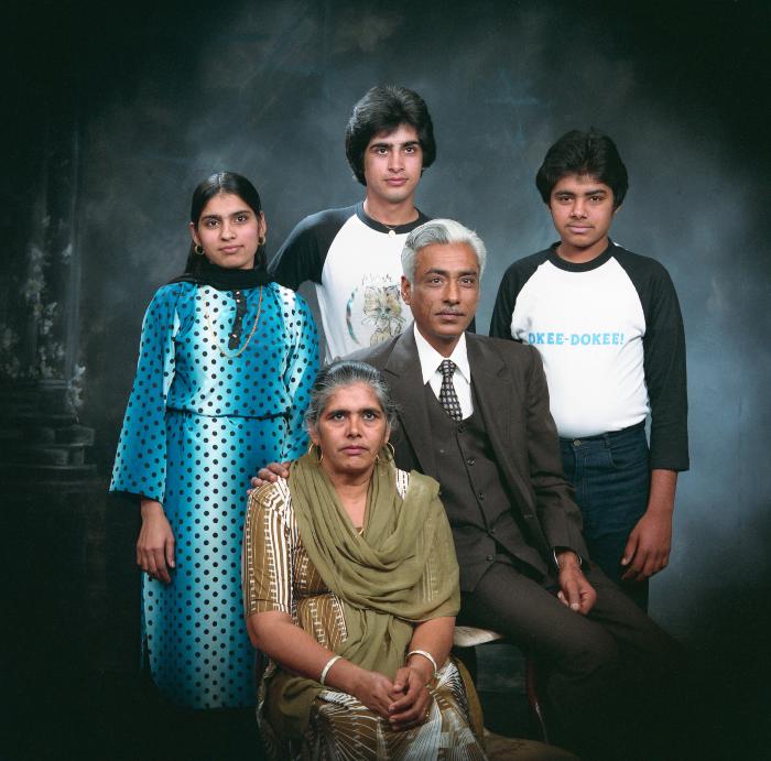 [Portrait of Om Arora and his family]