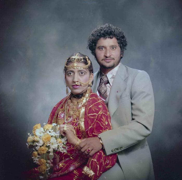 [Photo of Rashpal Khakha and an unidentified bride]