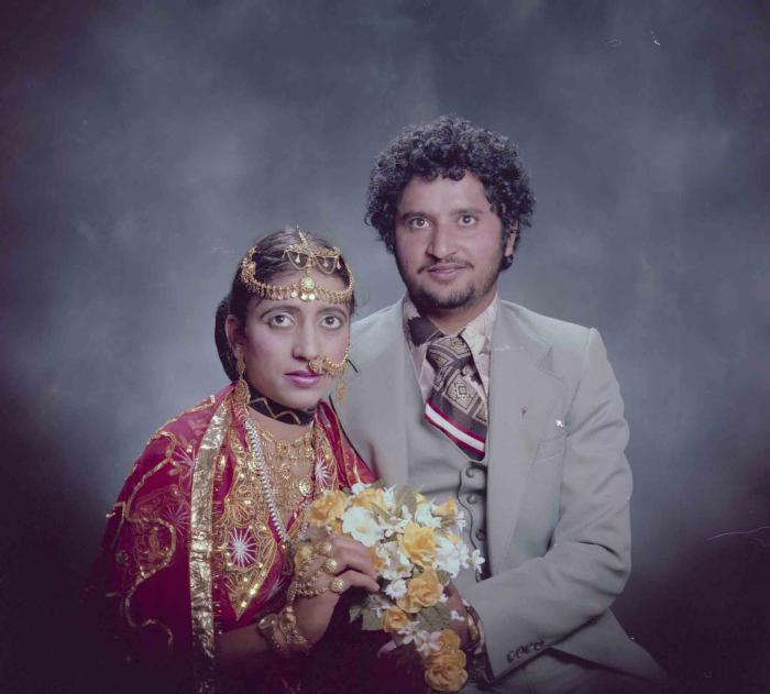 [Photo of Rashpal Khakha and an unidentified bride]