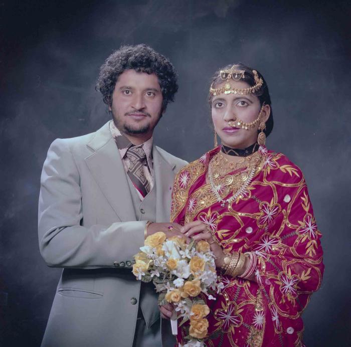 [Photo of Rashpal Khakha and an unidentified bride]