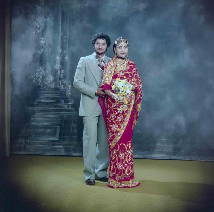 [Photo of Rashpal Khakha and an unidentified bride]