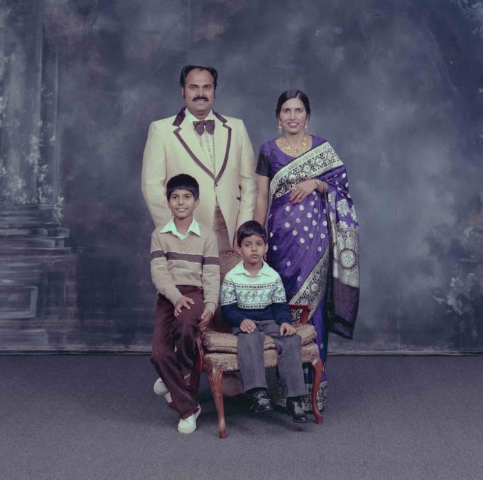 [Group photo of Jagtar Kingra with family members]