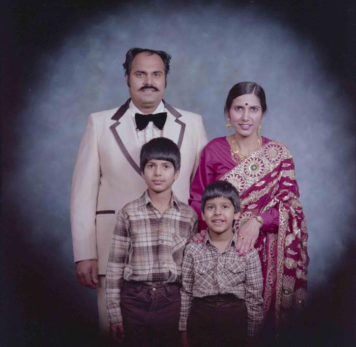 [Group photo of Jagtar Kingra with family members]