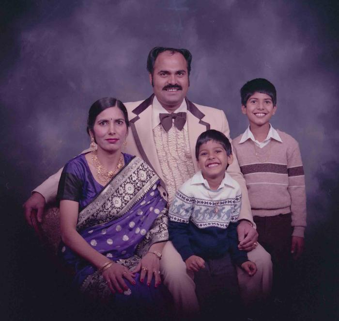 [Group photo of Jagtar Kingra with family members]