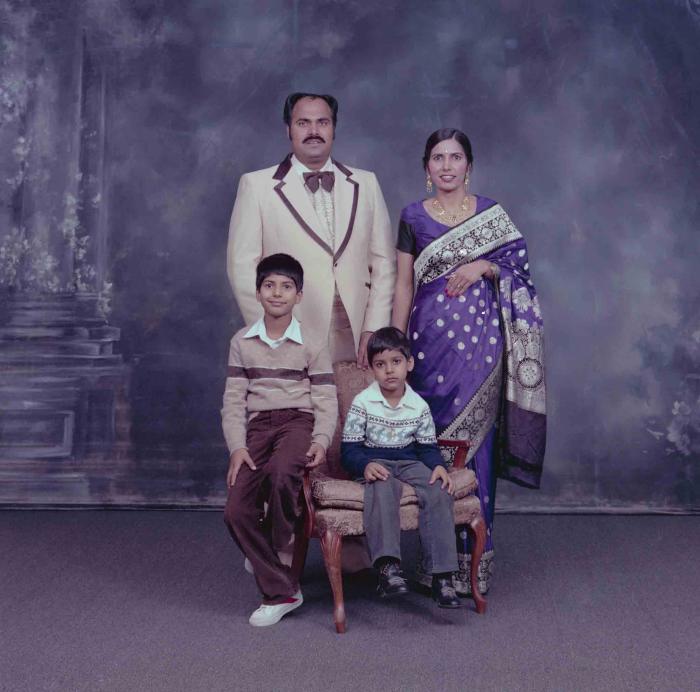 [Group photo of Jagtar Kingra with family members]