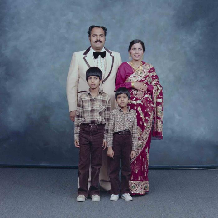 [Group photo of Jagtar Kingra with family members]