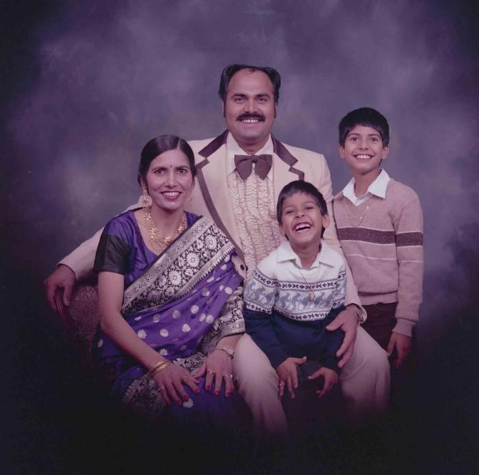 [Group photo of Jagtar Kingra with family members]