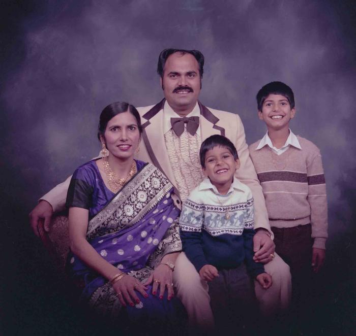 [Group photo of Jagtar Kingra with family members]