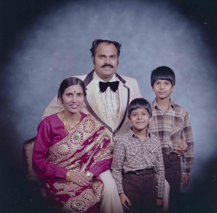 [Group photo of Jagtar Kingra with family members]