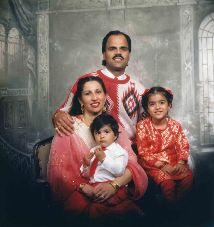 [Photo of Balwant Kingra with family members]
