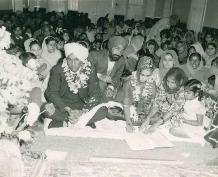 [Photo of S. Sheema Lal with groom]