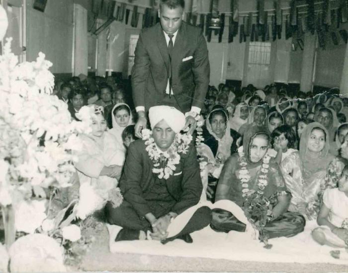 [Photo of S. Sheema Lal with groom]