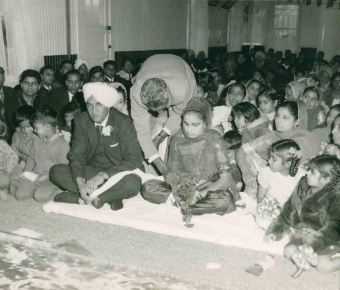 [Photo of S. Sheema Lal with groom]
