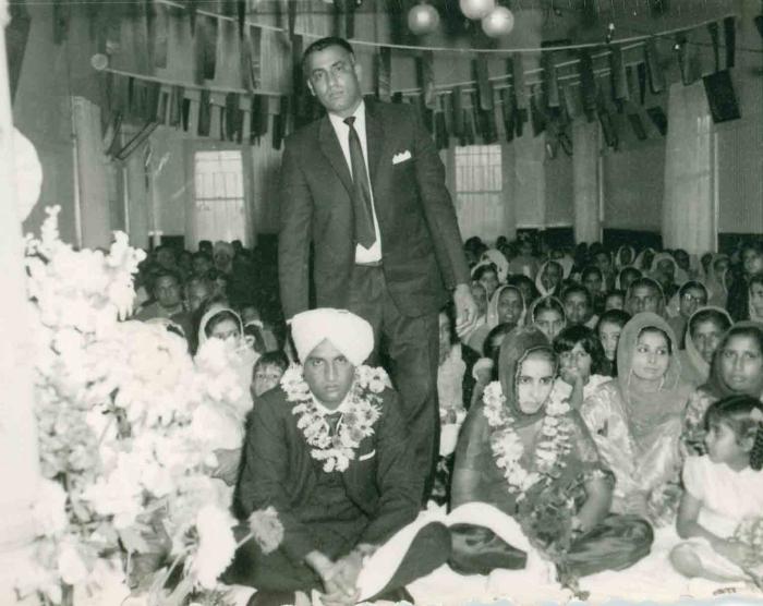 [Photo of S. Sheema Lal with groom]