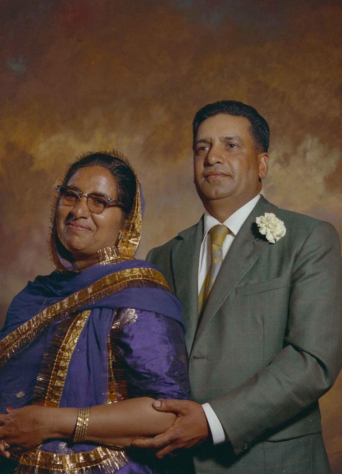 [Portrait of Mukhtiar Singh and an unidentified woman]