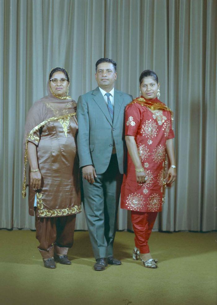 [Portrait of unidentified bride and wedding guests]