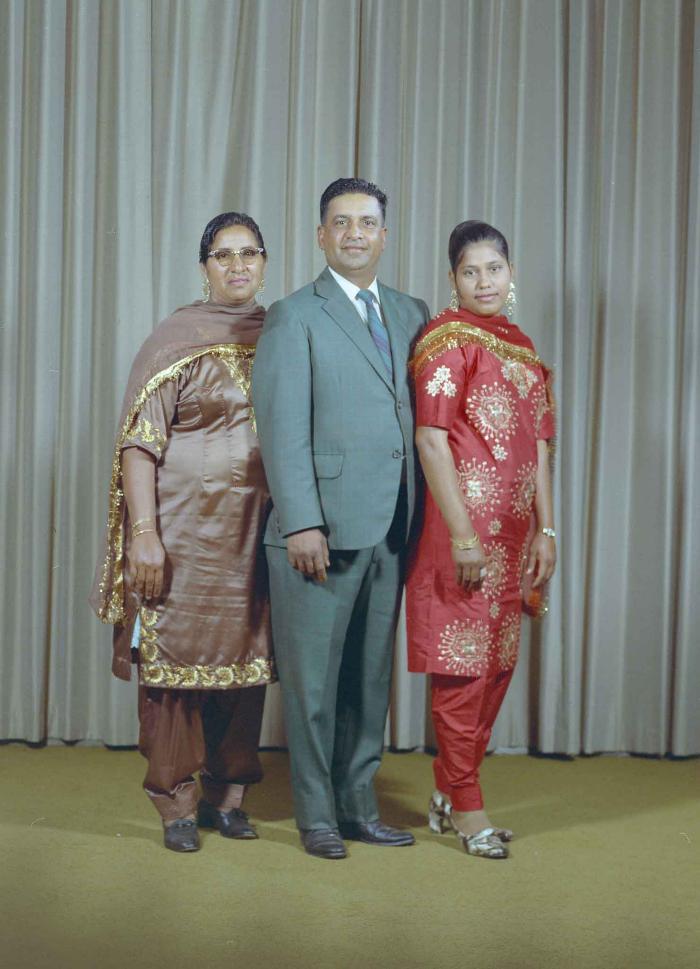 [Portrait of unidentified bride and wedding guests]