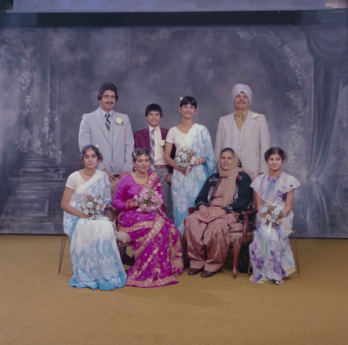 [Group photo of Balbu Sunner and Yashpal Nagra with their family members]